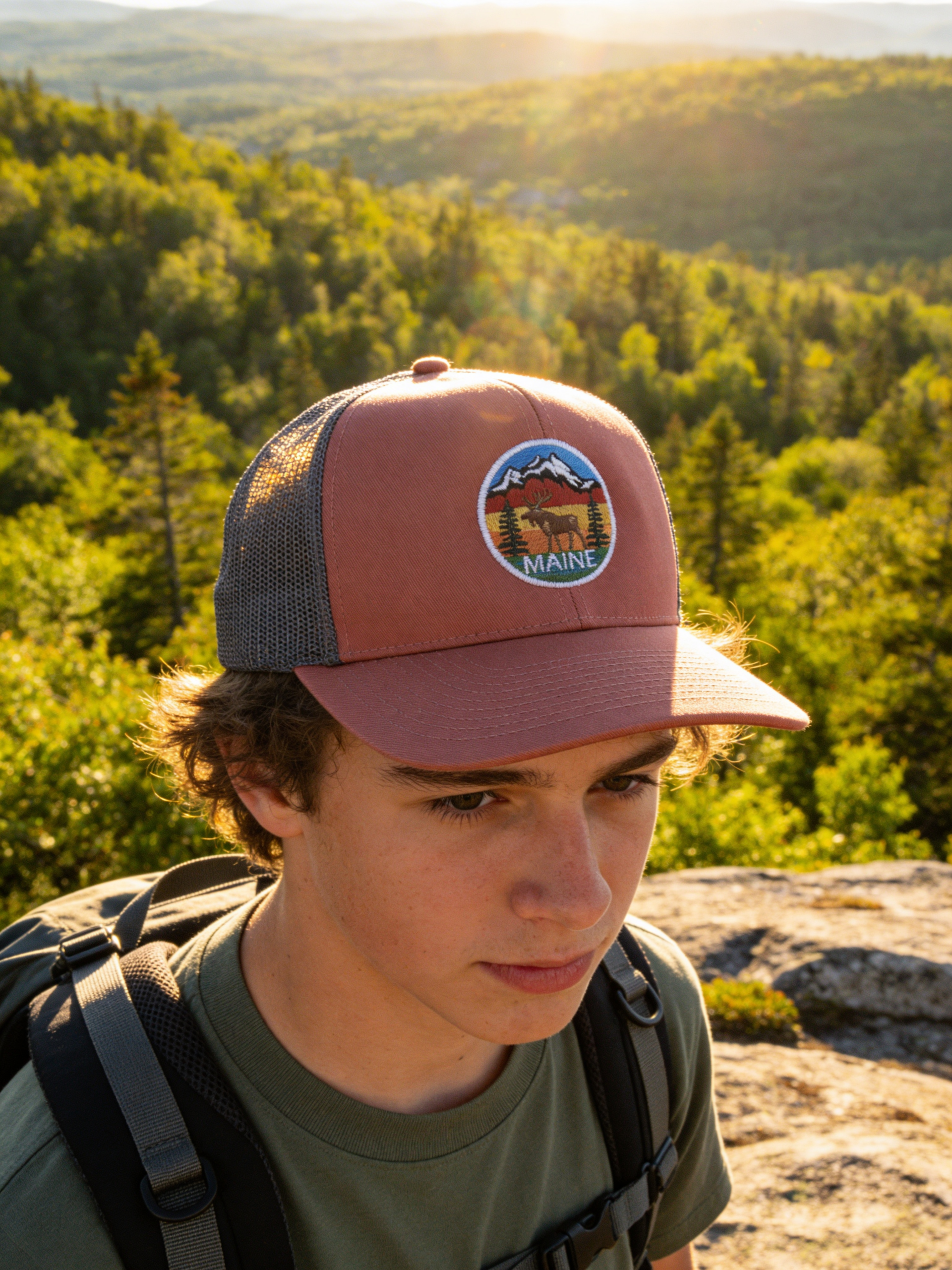 Maine Scene Moose Cap