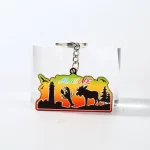 Keychain-XY-53(1) Maine Scenic Wooden Keychain XY-53