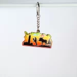 Keychain-XY-53(7) Maine Scenic Wooden Keychain XY-53