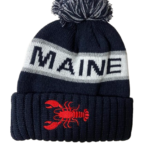 Tri Color Pom Knit Beanies with Cuff - Maine