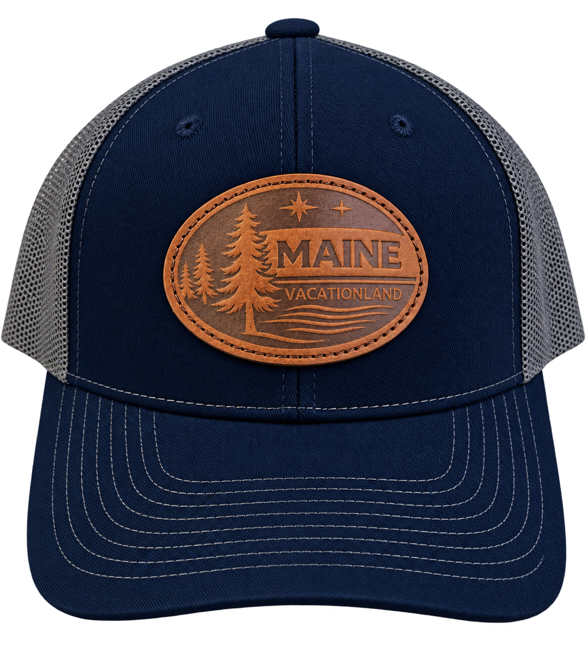 Maine Leather Patch Low Pro Trucker Hats