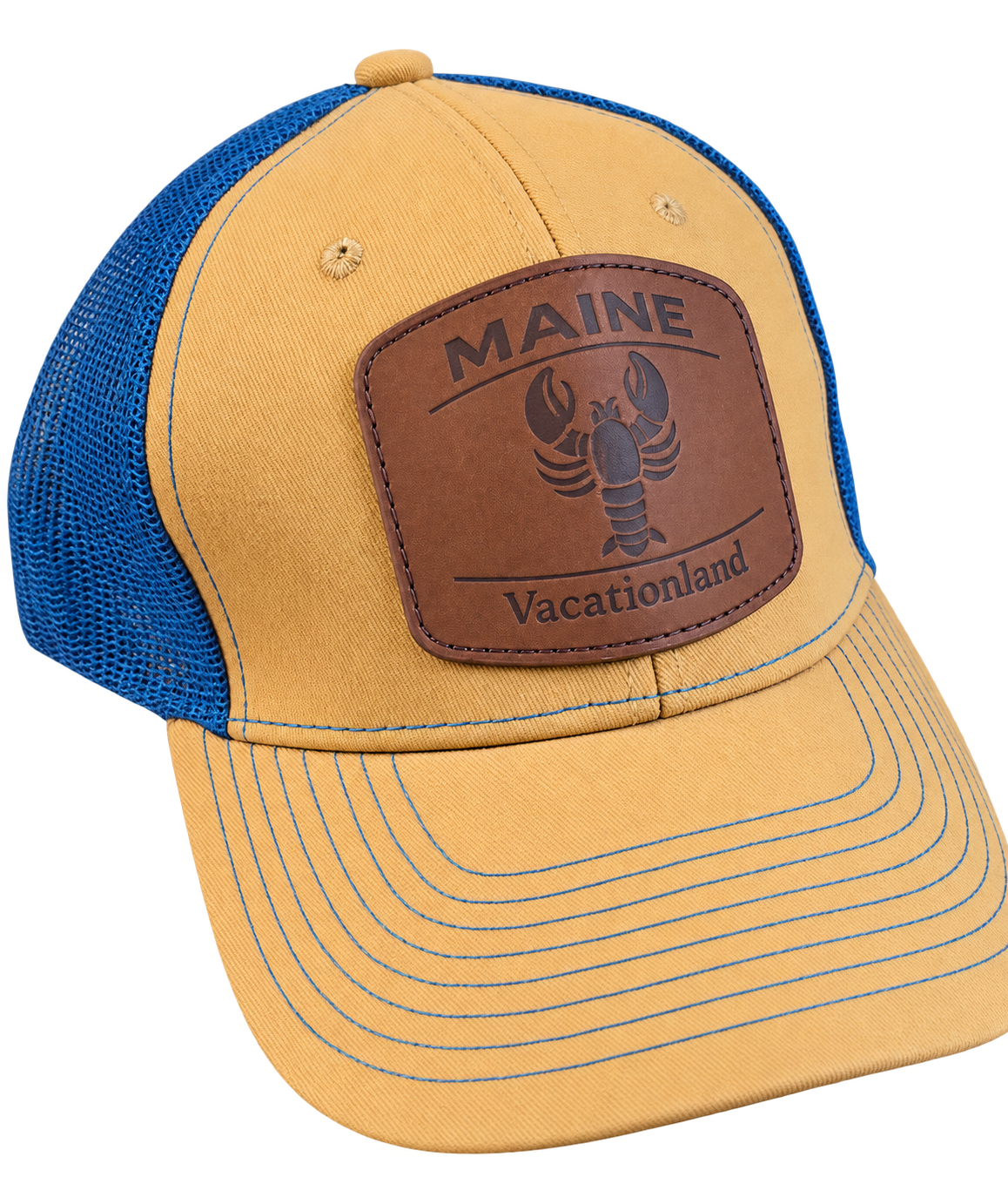 Maine Leather Patch Low Pro Trucker Hats