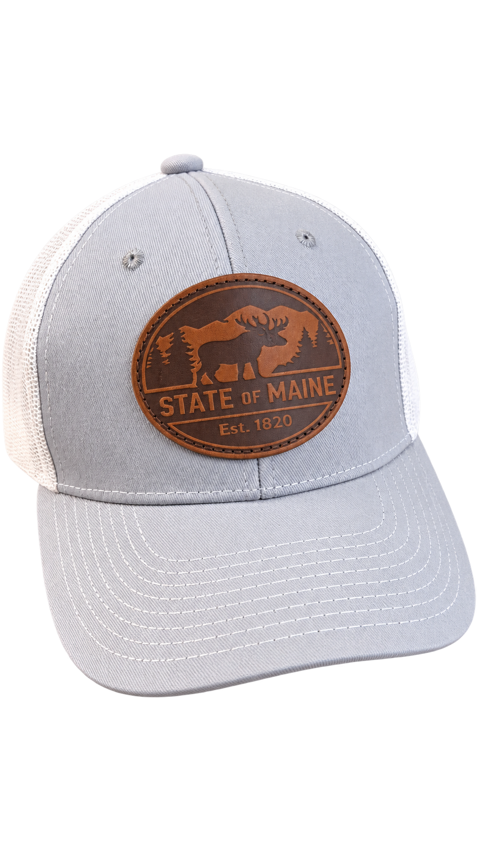 Maine Leather Patch Low Pro Trucker Hats